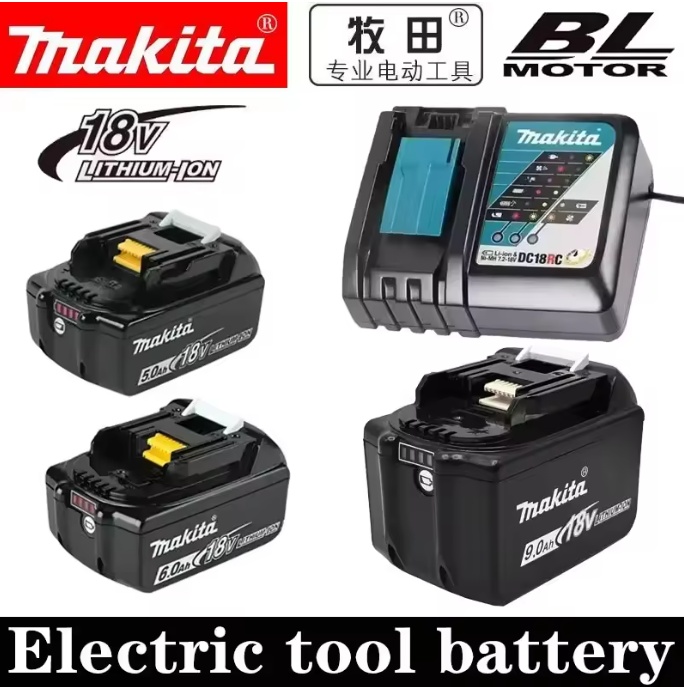 Power Tools Makita - Baterai Makita 18V Asli 9Ah 6Ah