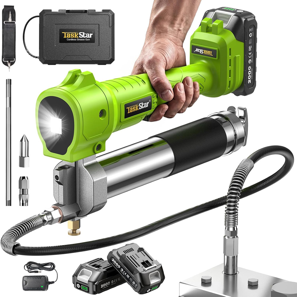 Power Tools Grease - Taskstar 10000PSI Kit Pistol Gemuk Listrik