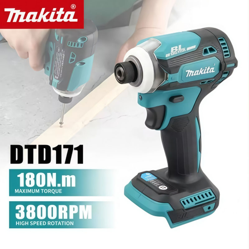 Power Tools Makita Set - Makita DTD171 18V Brushless Cordless Impact