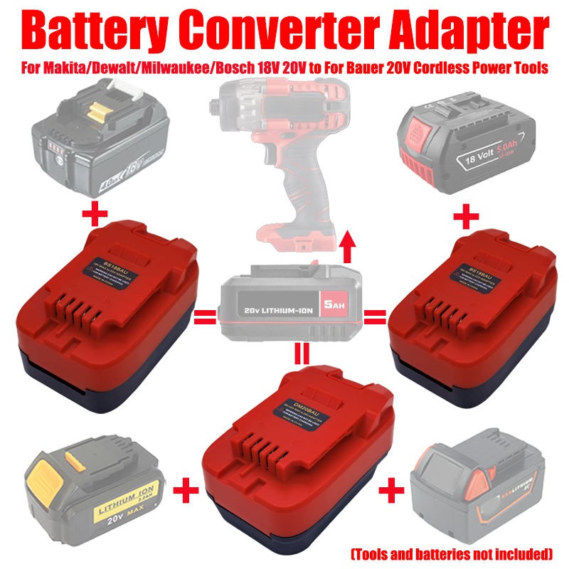 Power Tools Battery Adapter - Adaptor Baterai ALASICKA MT18BAU DM20BAU BS18BAU