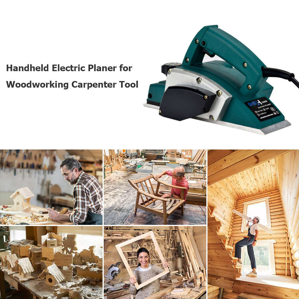 Planer Handheld Electric - Mesin Perata Kayu Elektrik Genggam Multifungsi,