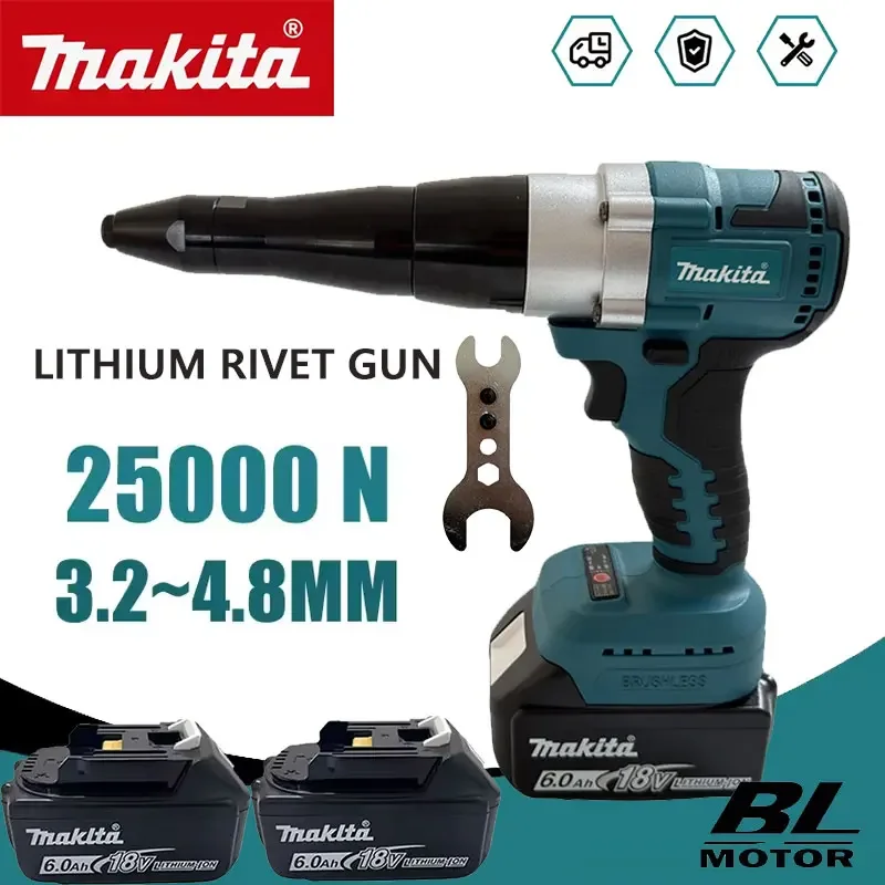 Power Tools Makita - Makita 25000N Pistol Rivet Elektrik Tanpa