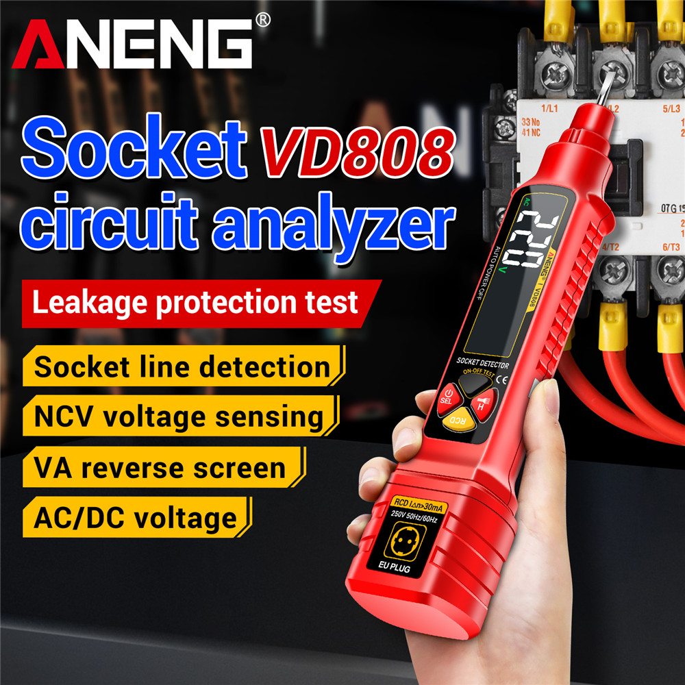 Penguji Daya Soket ANENG VD808 - Power Tools Voltage ulasan dan harga