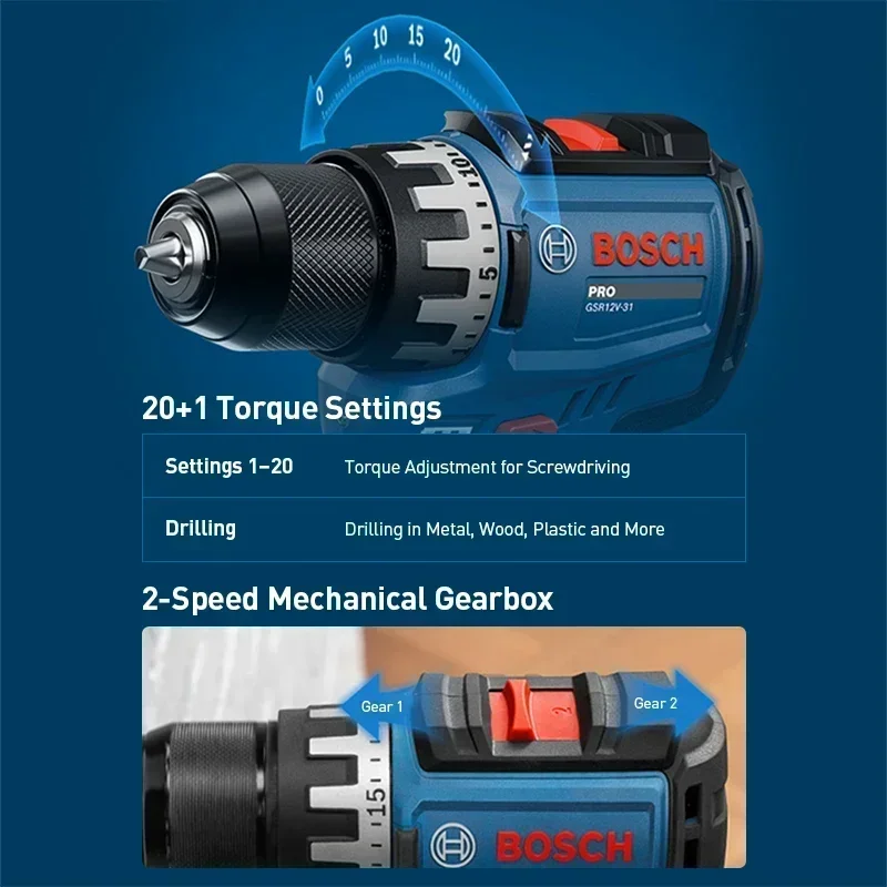 BOSCH GSR12V-31 Bor Listrik Ta - Power Tools Bosch ulasan dan harga
