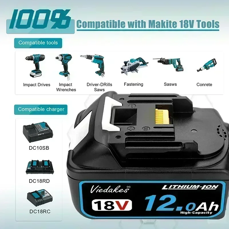👍 Baterai Lithium 18V 12Ah unt - Power Tools Makita Set ulasan dan harga