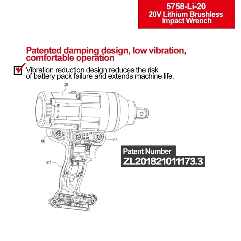 Devon 20V kunci impact torsi b - Power Tools Impact Wrench ulasan dan harga
