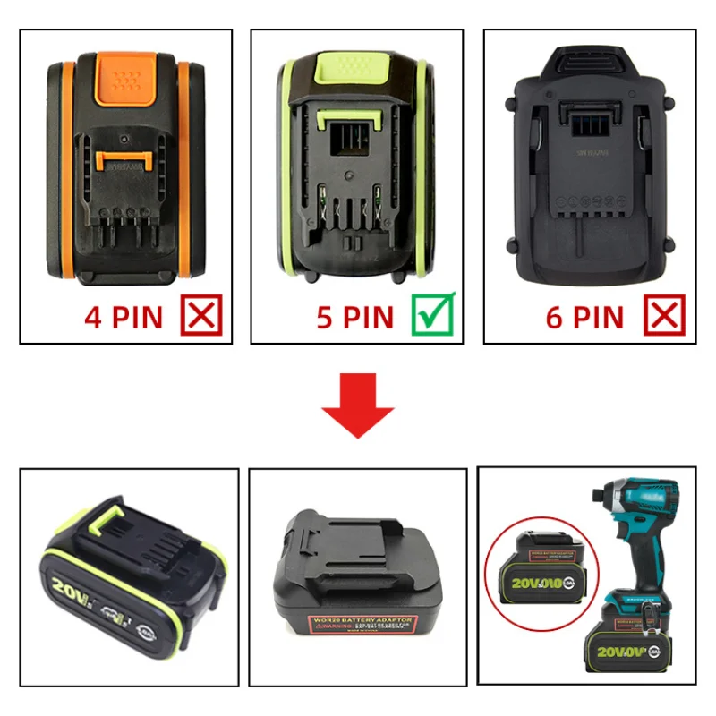 Konverter Adaptor Baterai Lith - Power Tools Battery Adapter ulasan dan harga