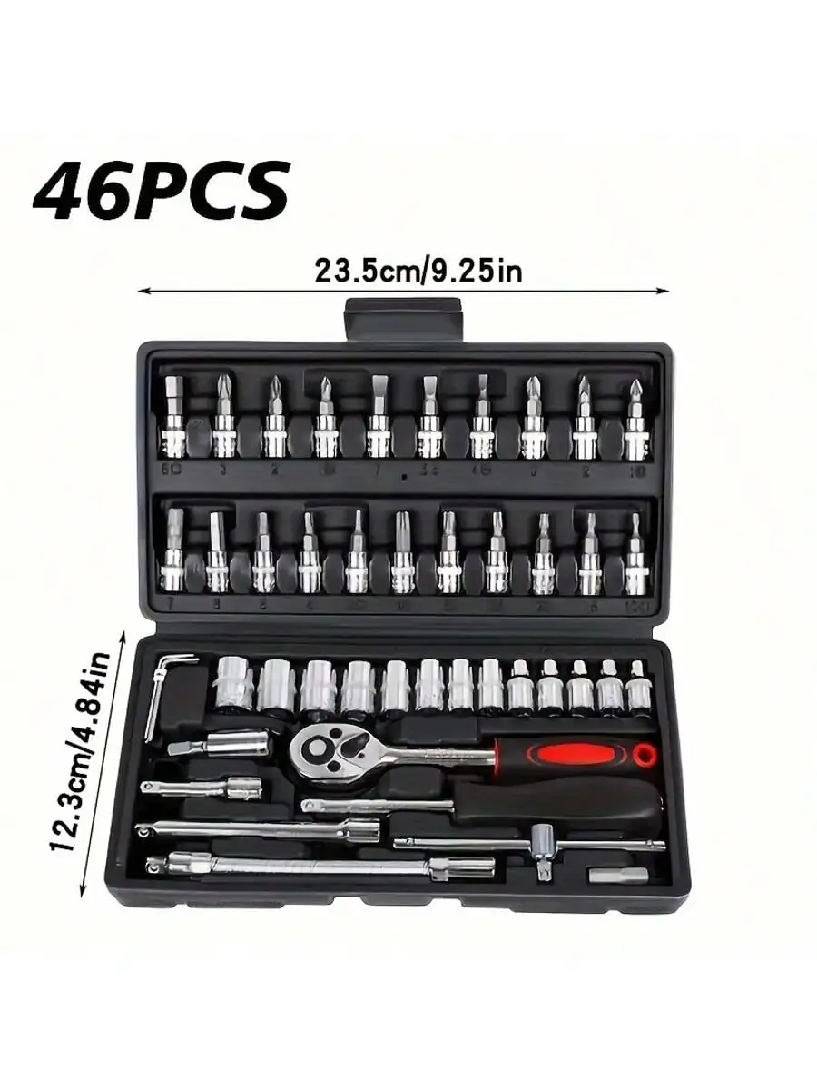 Set Kunci Pas Ratchet 46 Buah  - Rotary Tool Kit ulasan dan harga