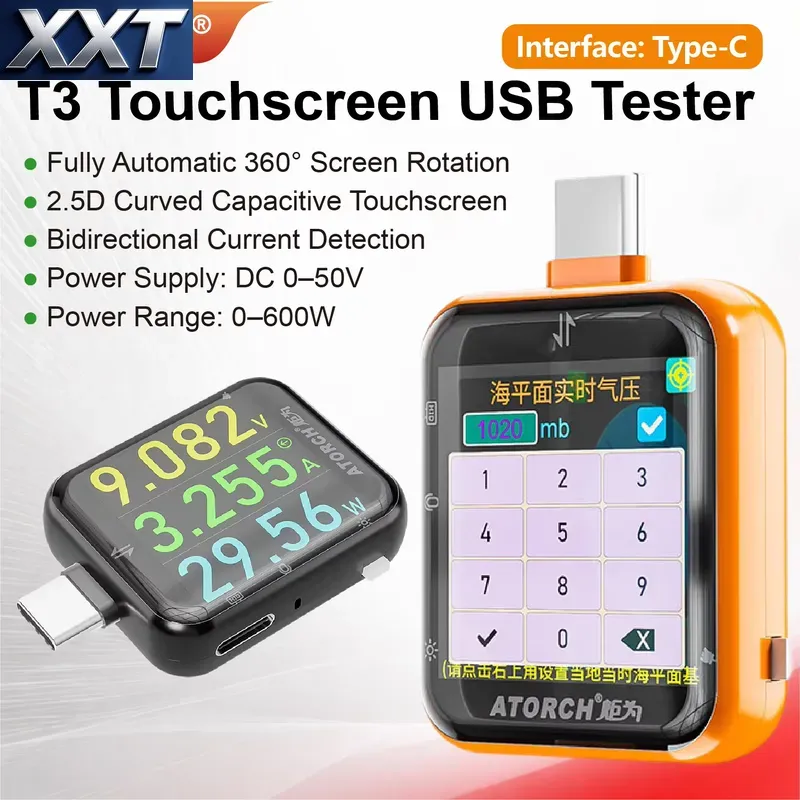 XXT T3 USB C Power Meter Teste - Power Tools Voltage ulasan dan harga